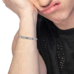 Bracciale Uomo Marlù 30BR0031 Catena Sonaglio Acciaio Silver