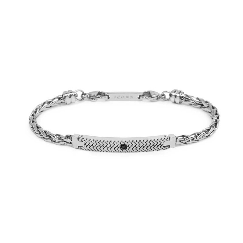 Bracciale Uomo Marlù 30BR0031 Catena Sonaglio Acciaio Silver