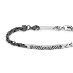 Bracciale Uomo Marlù 30BR0032 Catena Forzatina Acciaio Silver