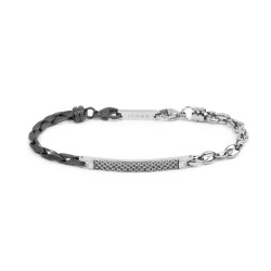 Bracciale Uomo Marlù 30BR0032 Catena Forzatina Acciaio Silver
