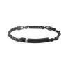 Bracciale Uomo Marlù 30BR0033N in Acciaio Nero Meccanico Marina