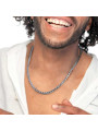 Collana Uomo Marlù 30CO0004 in Acciaio Silver Catena Serpentina