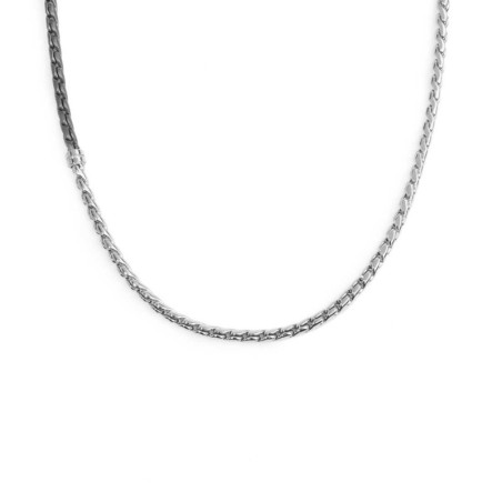 Collana Uomo Marlù 30CO0004 in Acciaio Silver Catena Serpentina