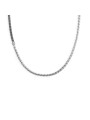 Collana Uomo Marlù 30CO0004 in Acciaio Silver Catena Serpentina