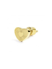 Mono Orecchino Donna Marlù 15OR016G in Acciaio Pvd Oro Giallo Cuore