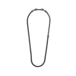 Collana Uomo Marlù 30CO0004N in Acciaio Nero Catena Serpentina