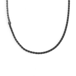 Collana Uomo Marlù 30CO0004N in Acciaio Nero Catena Serpentina