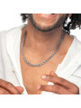 Collana Uomo Marlù 30CO0005 in Acciaio Silver Catena Meccanica Marina