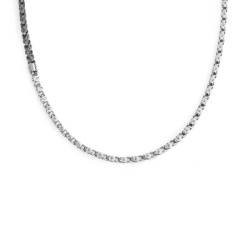 Collana Uomo Marlù 30CO0005 in Acciaio Silver Catena Meccanica Marina