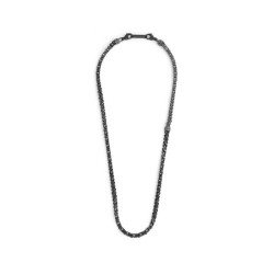 Collana Uomo Marlù 30CO0005N in Acciaio Nero Catena Meccanica Marina