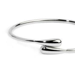 Bracciale Donna Marlù 33BR0062 rigido contrarié con goccia Silver