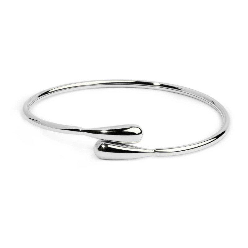 Bracciale Donna Marlù 33BR0062 rigido contrarié con goccia Silver