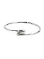 Bracciale Donna Marlù 33BR0062 rigido contrarié con goccia Silver