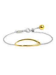 Bracciale Donna Marlù 33BR0072GS anello ovale centrale Acciaio Silver e Oro