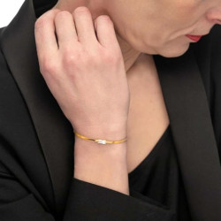Bracciale Donna Marlù Sparkles 31BR0010G-W in Acciao Pvd Oro con Zircone Bianco…