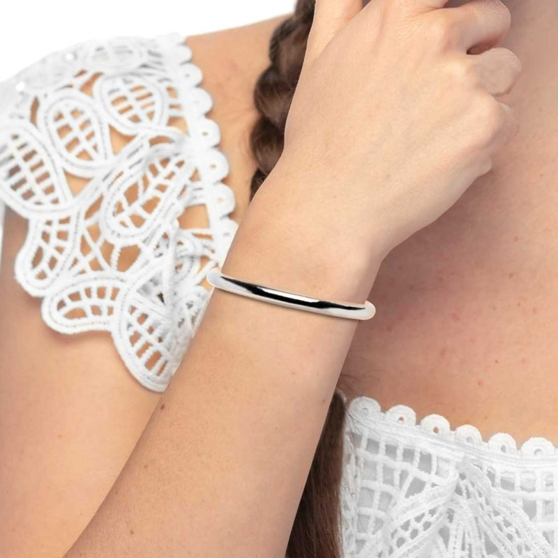 Bracciale Donna Marlù 33BR0075-M rigido tubolare Acciaio 0,6cm Silver