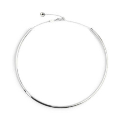 Collana Donna Marlù 33CN0044 tubolare a sezione tonda Acciaio Silver