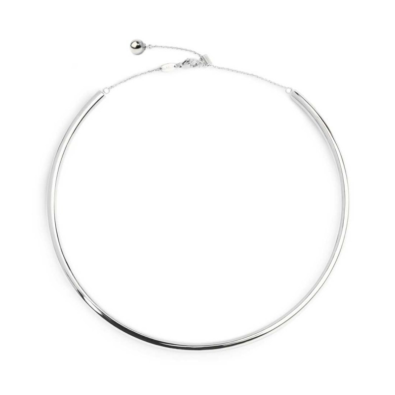 Collana Donna Marlù 33CN0044 tubolare a sezione tonda Acciaio Silver