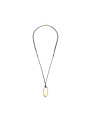Collana Donna Marlù 33CO0032GS-N cordino con pendente bicolore ad anello ovale