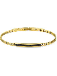 Bracciale Uomo Brosway Ink BIK118 in Acciaio Colore Oro e Swarosvki Nero