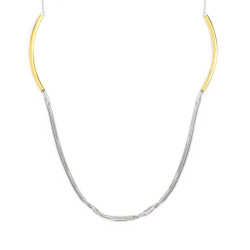 Collana Donna Marlù 33CO0036GS catena snake centrale Acciaio Silver