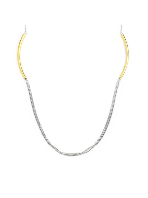 Collana Donna Marlù 33CO0036GS catena snake centrale Acciaio Silver