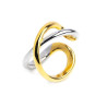 Anello Donna Marlù 33AN0046GS-14 incrociato bicolore Acciaio Oro e Silver