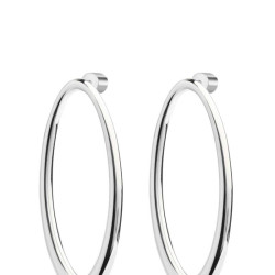 Orecchini Donna Marlù 33OR0098 anello ovale Acciaio Silver