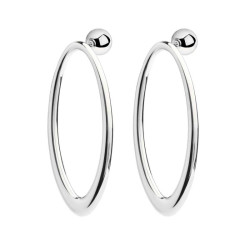 Orecchini Donna Marlù 33OR0098 anello ovale Acciaio Silver
