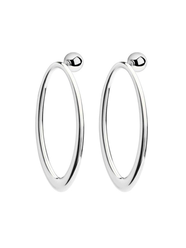 Orecchini Donna Marlù 33OR0098 anello ovale Acciaio Silver