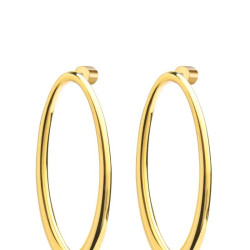 Orecchini Donna Marlù 33OR0098G con anello ovale Acciaio Oro