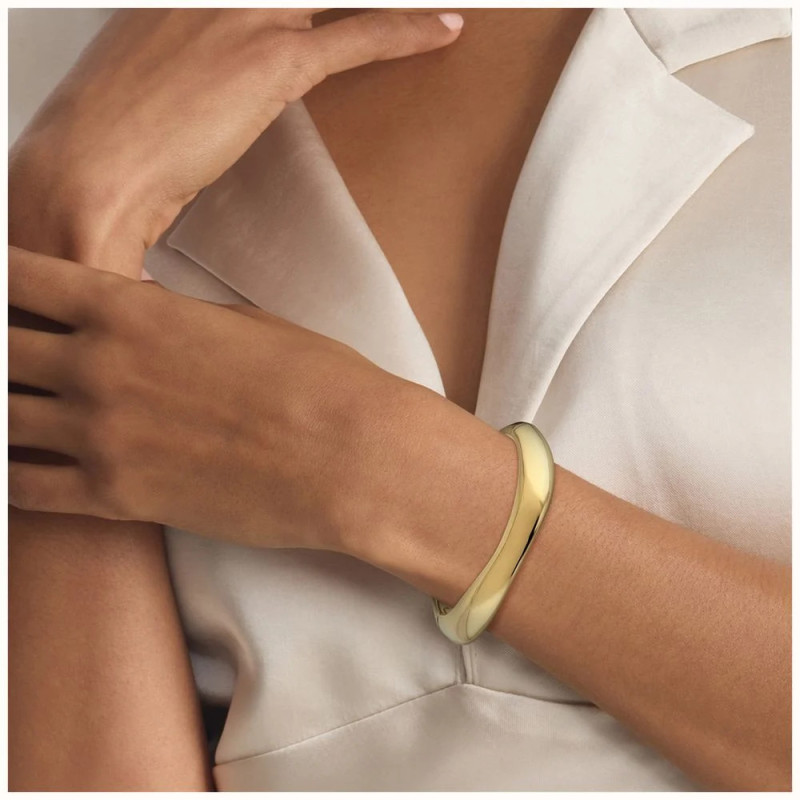Bracciale Donna Calvin Klein 35000818 Sculpted Bangle Acciaio Oro
