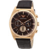 Orologio Cronografo Uomo Emporio Armani Franco AR0371 Cinturino Pelle Marrone