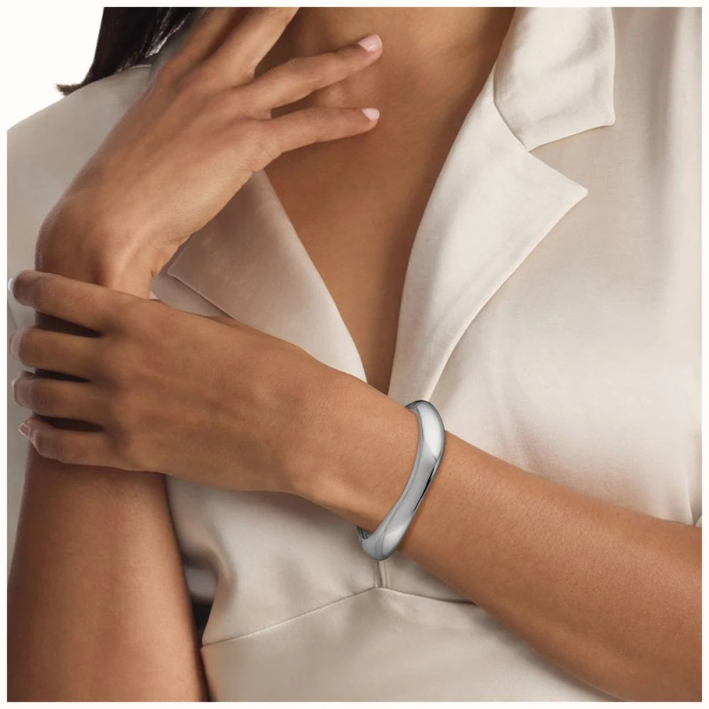 Bracciale Donna Calvin Klein 35000817 Scolpito Bangle Acciaio Silver