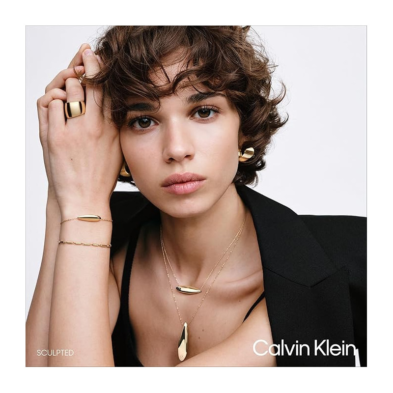 Anello Donna Calvin Klein 35000834D Modern Purity Acciaio Oro 56mm