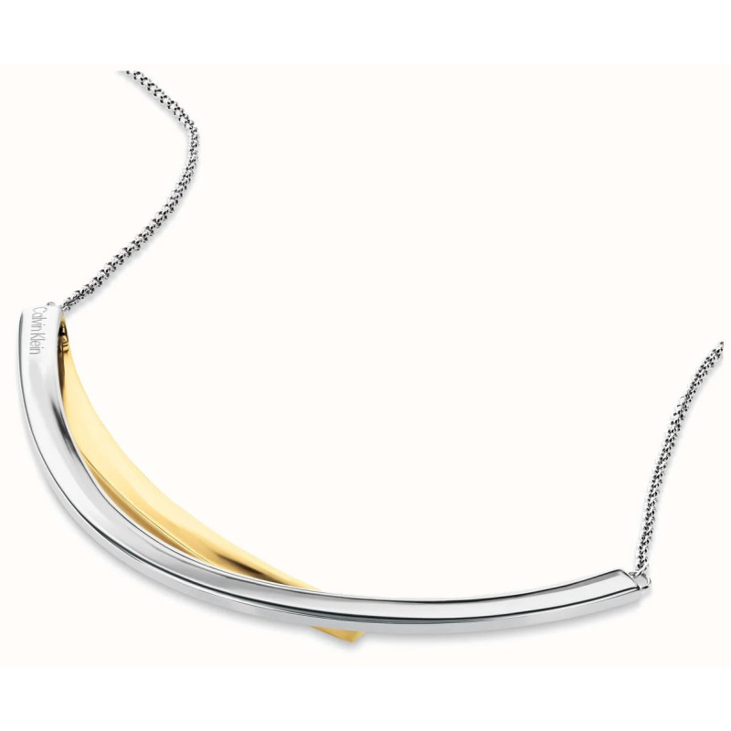 Collana Donna Calvin Klein 35000847 Elliptical in Acciaio Silver e Oro
