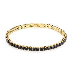Bracciale Uomo Tennis Brosway Avantgarde BVD23 in Acciaio Oro e Zirconi