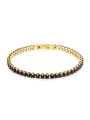 Bracciale Uomo Tennis Brosway Avantgarde BVD23 in Acciaio Oro e Zirconi Nero