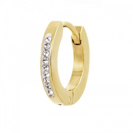 Mono Orecchino Donna Marlù 2OR0059G-W Cerchio 13mm in Acciaio Oro