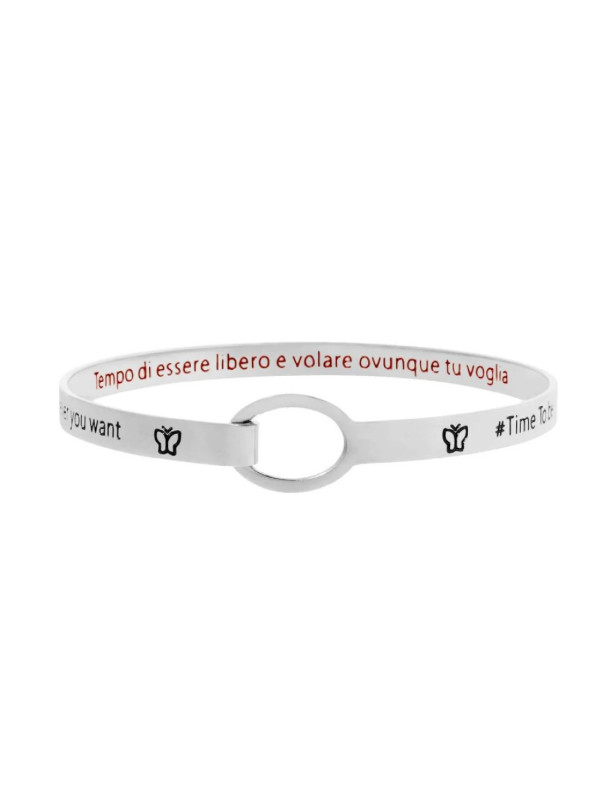 Bracciale Donna Marlù 18BR059 rigido farfalla in Acciaio Silver