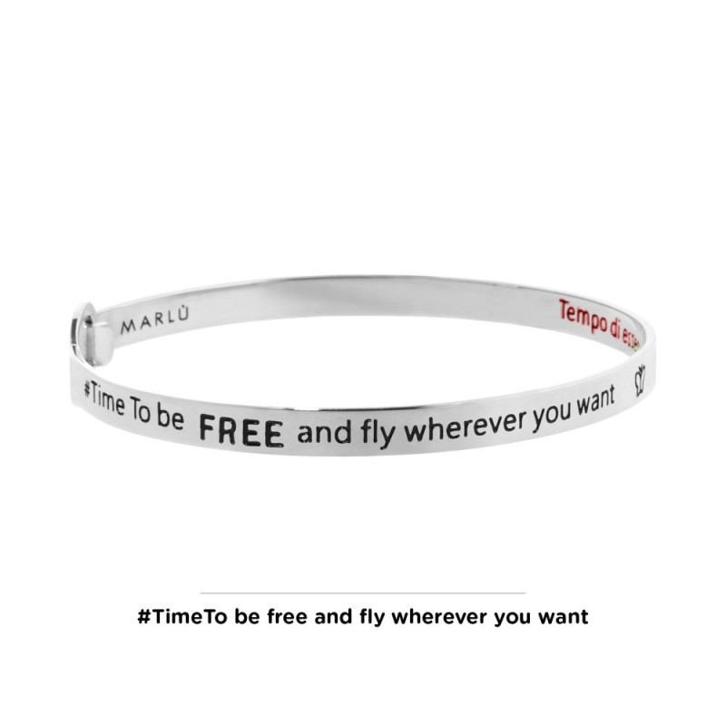 Bracciale Donna Marlù 18BR059 rigido farfalla in Acciaio Silver