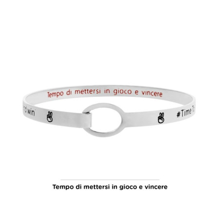 Bracciale Donna Marlù 18BR064 rigido Vittoria in Acciaio Silver