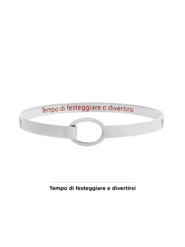 Bracciale Donna Marlù 18BR062 rigido cocktail in Acciaio Silver