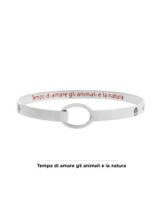Bracciale Donna Marlù 18BR056 rigido zampina in Acciaio Silver