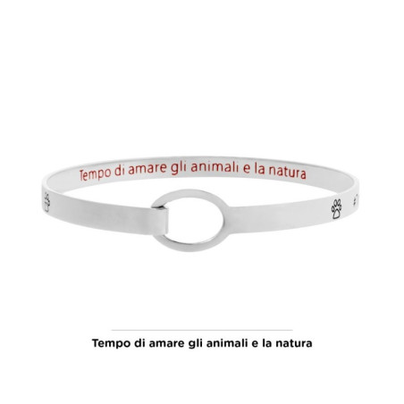 Bracciale Donna Marlù 18BR056 rigido zampina in Acciaio Silver