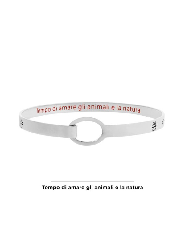 Bracciale Donna Marlù 18BR056 rigido zampina in Acciaio Silver