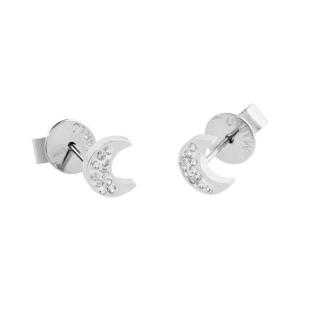 Orecchini Donna Marlù 18OR043 in Acciaio Silver Mezza Luna