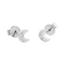 Orecchini Donna Marlù 18OR043 in Acciaio Silver Mezza Luna