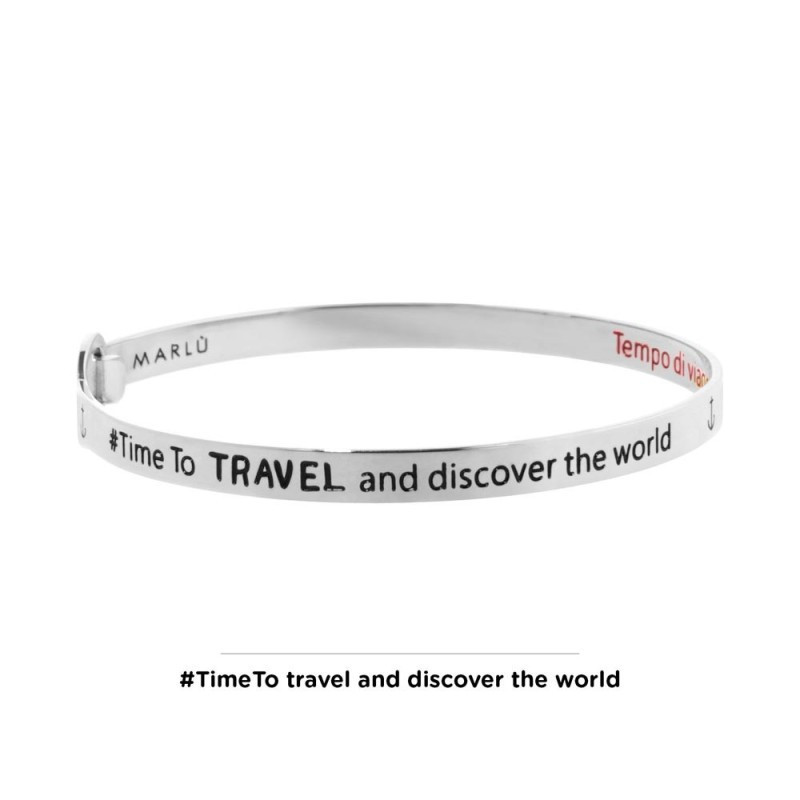 Bracciale Donna Marlù 18BR058 rigido ancora in Acciaio Silver