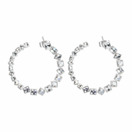 Orecchini da Donna Brosway Symphonia BYM73 in Acciaio Silver Con Cristalli